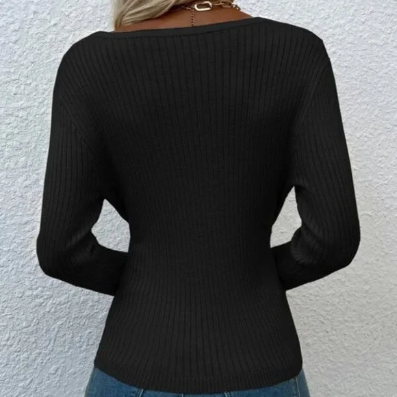 Ribbed knit sweater dress - Picture 4 of 5